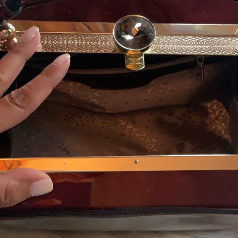 Nwot. Ruby Patent Leather Handbag - image 5